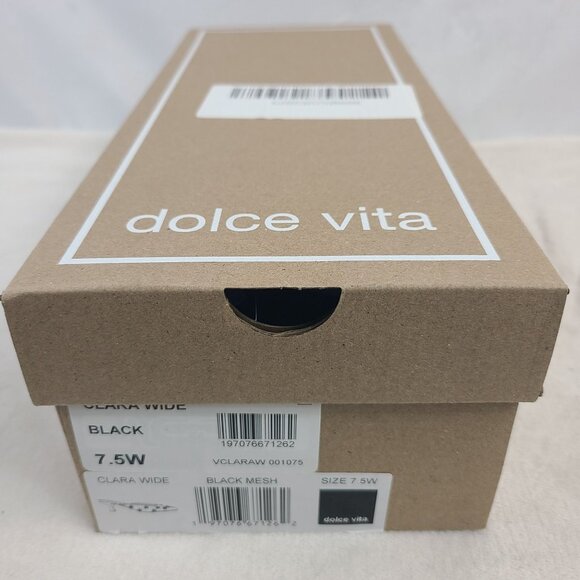 NEW Dolce Vita Clara Wide Black Mesh Embellished Heels Size 7.5 - Picture 10 of 10